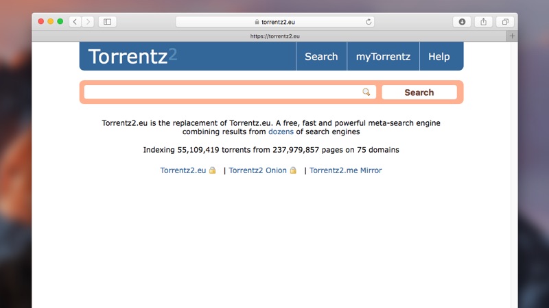 Torrentz2 search tool