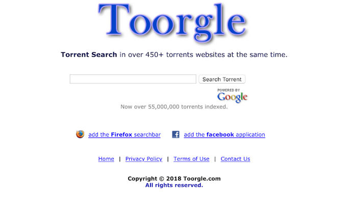 Toorgle search website