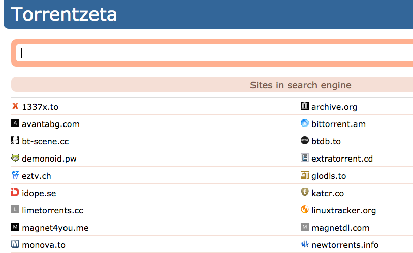 TorrentZeta search site